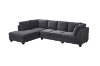 Picture of LIBERTY Premium Sectional Sofa (Dark Grey) - Chaise Facing Right with Regular Ottoman