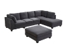 Picture of LIBERTY Premium Sectional Sofa (Dark Gray) - Facing Left with Ottoman