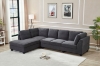 Picture of LIBERTY Premium Sectional Sofa (Dark Grey) - Chaise Facing Left with Regular Ottoman