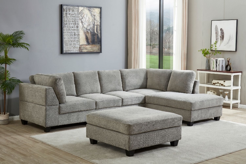 Picture of LIBERTY Premium Sectional Sofa with Ottoman (Light Gray)