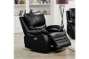 Picture of KEATON Leather Power Reclining Sofa Range with Bluetooth Speaker + Console & Cup Holders (Black)