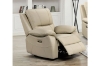 Picture of KEATON Leather Power Reclining Sofa Range (Latte) - Sofa with Drop Down Cup Holders (3RRC)