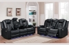 Picture of MONROSE Full Air Leather Power Reclining Sofa Range (Black) - Armchair (1R)