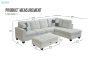 Picture of NEBULA Premium Sectional Sofa with Storage Ottoman & Drop-Down Console (Beige)