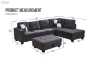 Picture of NEBULA Premium Sectional Sofa with Storage Ottoman & Drop-Down Console (Dark Gray)