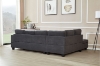 Picture of NEBULA Premium Sectional Sofa with Storage Ottoman & Drop-Down Console (Dark Gray)