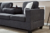 Picture of NEBULA Premium Sectional Sofa with Storage Ottoman & Drop-Down Console (Dark Gray)