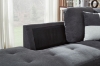 Picture of NEBULA Premium Sectional Sofa with Storage Ottoman & Drop-Down Console (Dark Gray)