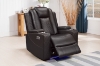 Picture of MONROSE Full Air Leather Power Reclining Sofa Range with Bluetooth Speaker + USB Port & LED Lighting (Brown)