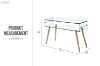 Picture of MURANO 47.2" Box Bent Glass Console Table with Shelf