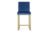 Picture of NADIA Velvet Bar Chair with Golden Legs