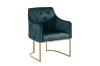 Picture of  CALEB Button-Tufted Velvet Accent Chair with Golden Base