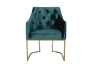 Picture of  CALEB Button-Tufted Velvet Accent Chair with Golden Base