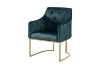 Picture of  CALEB Button-Tufted Velvet Accent Chair with Golden Base