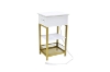 Picture of LUXIA Bedside Table with Built-in Power Socket & USB Ports (White)