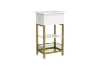 Picture of LUXIA Bedside Table with Built-in Power Socket & USB Ports (White)