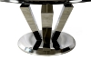 Picture of NUCCIO 59" Marble Top Stainless Round Dining Table (Light Gray)