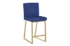 Picture of NADIA Velvet Bar Chair with Golden Legs - Single