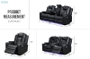 Picture of MONROSE Full Air Leather Power Reclining Sofa Range with Bluetooth Speaker + USB Port & LED Lighting (Black)