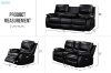 Picture of KEATON Leather Dual Power Reclining Sofa Range with Bluetooth Speaker + Console & Cup Holders (Black)