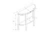 Picture of AMINA Half-Moon Shape Console Table 