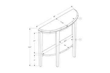 Picture of AMINA Half-Moon Shape Console Table 