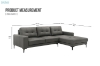 Picture of AMIRA 100% Genuine Leather Sectional Sofa