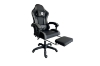 Picture of ZEUS Height Adjustable Gaming Chair with Footrest & 1-Point USB Massage (Grey)