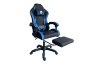 Picture of ZEUS Height Adjustable Gaming Chair with Footrest & 1-Point USB Massage (Blue) 