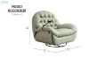 Picture of BAVA 360° Swivel Power Recliner Lounge Chair with Mobile Holder (Mint Green)