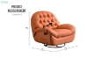 Picture of BAVA 360° Swivel Power Recliner Lounge Chair with Mobile Holder (Orange)