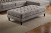 Picture of FRESNO Button-Tufted Fabric Sectional Sofa with Ottoman