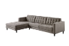 Picture of FRESNO Button-Tufted Fabric Sectional Sofa with Ottoman