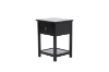 Picture of METRO Solid Pine Wood 1-Drawer Bedside Table (Black)