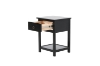 Picture of METRO Solid Pine Wood 1-Drawer Bedside Table (Black)