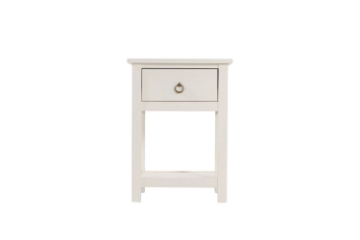 Picture of METRO Solid Pine Wood 1-Drawer Bedside Table (Cream)