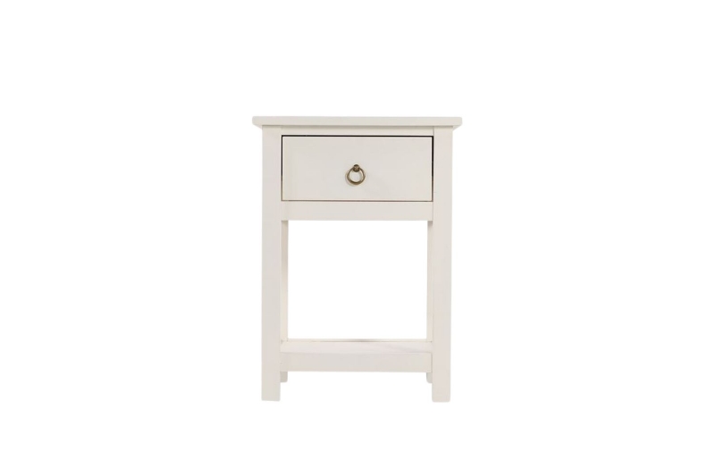 Picture of METRO Solid Pine Wood 1-Drawer Bedside Table (Cream)