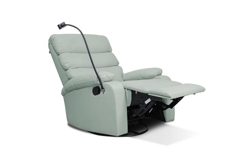 Picture of OLIVIO 360° Swivel Manual Recliner Lounge Chair with Mobile Holder (Light Green)