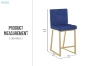 Picture of NADIA Velvet Bar Chair with Golden Legs