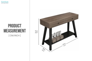 Picture of MYKA 2-Drawer Console Table with Shelf