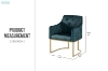 Picture of  CALEB Button-Tufted Velvet Accent Chair with Golden Base