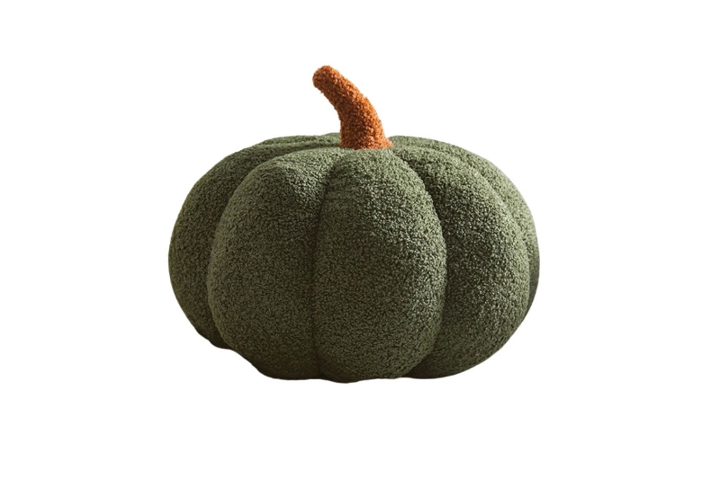 Picture of PUMPKIN Teddy Fabric Plush Cushion - Green