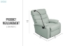 Picture of OLIVIO 360° Swivel Manual Recliner Lounge Chair with Mobile Holder (Light Green)