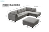 Picture of LIBERTY Premium Sectional Sofa with Ottoman (Light Gray)