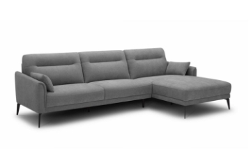 Picture of NAKALE Fabric Sectional Sofa (Gray) - Chaise Facing Right