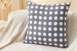 Picture of BUBBLE Flower Loop Yarn Cushion with Inner (17.7" x 17.7") - Grey