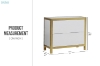 Picture of SKYVIEW 2-Drawer Steel Frame Nightstand (Gold)