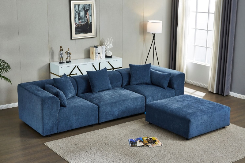 Picture of BARI Memory Foam Fabric Modular Sofa - 4PC Corner Set