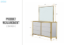 Picture of SKYVIEW 6-Drawer Steel Frame Dresser with Mirror (Gold)