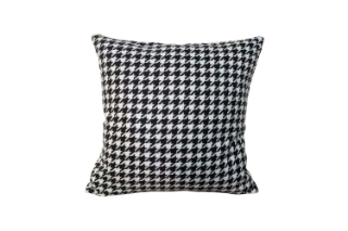 Picture of HOUNDSTOOTH Linen Cushion (17.7" x 17.7") - Black